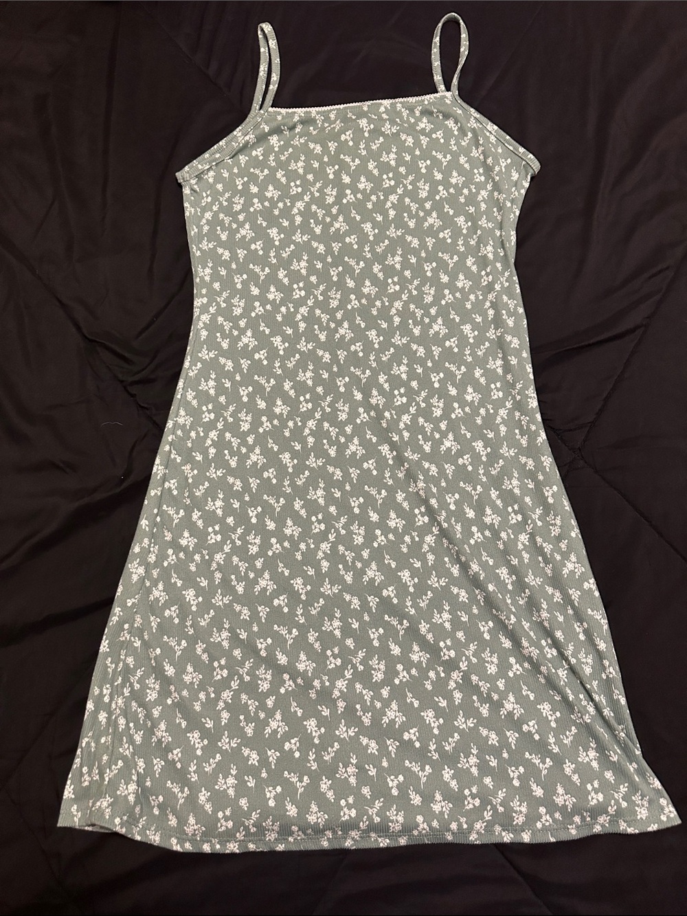 See You Monday Sage Green Floral Slip Dress